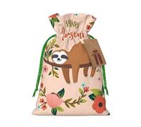 Sacs de Noël avec cordons de serrage avec inscription « You Are Awesome » - Motif paresseux - Taille S