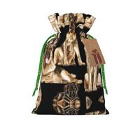 Sacs de Noël avec cordons de serrage Motif berger allemand Taille M