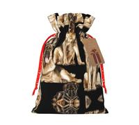 Sacs de Noël avec cordons de serrage Motif berger allemand Taille S