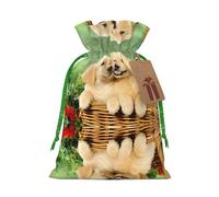 Sacs de Noël avec cordons de serrage Motif chien Golden Retriever Taille M