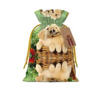 Sacs de Noël avec cordons de serrage Motif chien Golden Retriever Taille M
