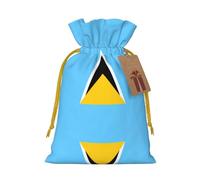 Sacs de Noël avec cordons de serrage Motif drapeau de Sainte-Lucie