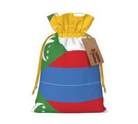 Sacs de Noël avec cordons de serrage Motif drapeau des Comores
