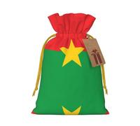 Sacs de Noël avec cordons de serrage Motif drapeau du Burkina Faso Taille M