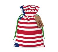 Sacs de Noël avec cordons de serrage Motif drapeau du Libéria Taille M