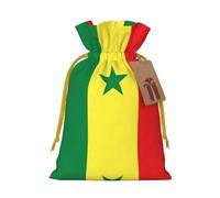 Sacs de Noël avec cordons de serrage Motif drapeau du Sénégal