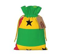 Sacs de Noël avec cordons de serrage Motif drapeau Sao Tomé-et-Principe Taille M
