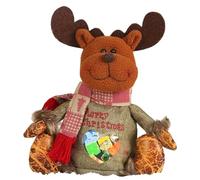 Sacs de Noël avec fermeture éclair, pour pommes/bonbons, style adorable, sacs de rangement réutilisables en tissu, décoration de fête et festival