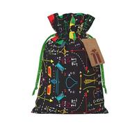 Sacs de Noël imprimés avec cordons de serrage, pochettes à friandises de Noël, sacs de fête M