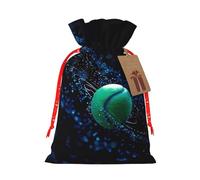 Sacs de Noël imprimés tennis avec cordons de serrage, pochettes à friandises de Noël, sacs de fête S