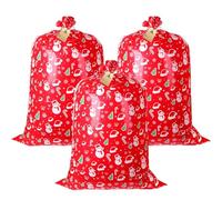 Sacs de Noël | Lot de plusieurs pièces avec étiquettes et lacets de rangement - Sachets de fête pour collations, étiquettes avec chocolats, biscuits, petits jeux et fêtes