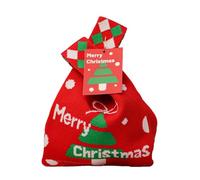 Sacs de Noël pour bonbons, sacs cadeaux de Noël, sacs cadeaux de Noël, sacs à friandises de Noël, panier en tissu avec poignée pour bonbons, tartines, chaleur, bénédiction, 23 x 14 cm