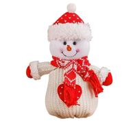 Sacs De Noël Tricotés - 25cm Père Noël & Bonhomme De Neige, Sacs À Bonbons Réutilisables | Pochons Cadeaux En Tissu Pour Veillée, Fêtes, Enfánts, Décorations & Collations