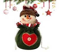 Sacs de Noël tricotés pour poupées - Sacs de rangement en tissu réutilisables pour friandises, dragées, emballage, emballage, , garçons, filles, présentation à la maison | Mignon avec charme