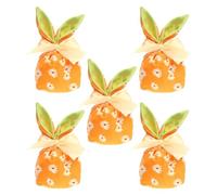 Sacs de Pâques Bunny - Sacs de Pâques - Bunny Ears Candy Goodie Sacs, 5 x Party Favors Décorations de Pâques - Sacs cadeaux réutilisables avec pour bijoux de collations pour biscuits