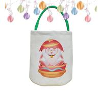 Sacs de Pâques mignons, panier de Pâques drôle vide,Sac à conteneurs de bonbons pour de grande capacité - Pâques de rangement en toile de fournitures de Pâques pour les œufs, les bonbons ou les jouets
