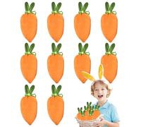 Sacs de Pâques pour friandises | Lot de 10 sachets festifs en velours avec cordon de serrage - Sacs à fermeture à tirer de la carotte de Pâques, pour bonbons, collations, bijoux et attributs festifs