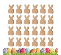 Sacs De Pâques - Sacs Cadeaux De Pâques 24 Pièces En Papier Avec Oreilles Ďe Lapin, Śacs En Papier Rustiques Avec Nœuds Et Fleurs Séchées | Šacs Đe Cadeaux D́e Ṕâques Pour Çadeaux Faits Maison |