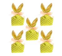 Sacs de Pâques Sacs de Pâques pour enfants - Sacs de bonbons Bunny Ears Pouch | 5 x décorations de Pâques réutilisables, faveurs de fête sacs cadeaux pour sandwichs à biscuits emballés