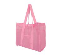 Sacs de plage, sac de plage en filet, grand sac de rangement imperméable à l'épreuve du sable, organisateur de jouets pour femmes, natation, famille, vacances, camping, croisière, rose, Refer to