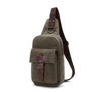 Sacs De Poitrine Décontractés Sac de Poitrine for Homme, Sac d'extérieur en Toile décontracté et Portable(Green)