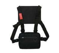 Sacs de Poitrine Multifonctions for Hommes et Femmes, Gilet en Tissu Oxford, Pochette Ceinture Hip-Hop Street(Black)