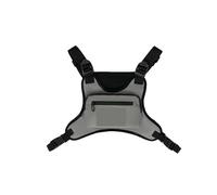 Sacs de Poitrine Oxford for Hommes, Sacs Unisexes en Nylon, à Dos Gilet Multi-Poches Hip Hop(Light Grey)