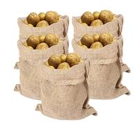 Sacs De Pommes De Terre Pour Le Stockage 5pcs 2,7x4,7 Pouces Hessian Sack Heavy Duty Légumes Pommes De Terre Sacs De Stockage Indéchirable Résistant À L'humidité Sacs En Jute Pour Grains De Café