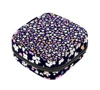 Sacs de première période pour l'école, sac de rangement de serviettes hygiéniques, petites fleurs colorées sans couture, pochette à fermeture éclair pour tasse menstruelle, sacs tampons pour femme