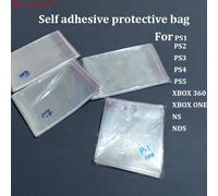 Sacs de protection auto-adhésifs, 100 pièces, pour PS1, PS2, PS3, PS4, PS5, Xbox360 One, NS, NDS, WII, boîte de jeu, anti-poussière, résistant à l'humidité For PS3 4 5 XBOX ONE