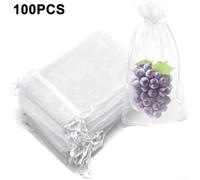 Sacs de protection respirants pour raisins, figues, nèfles réutilisables en maille contre les oiseaux, sachets perméables à l'air pour l'entretien des arbres de jardin