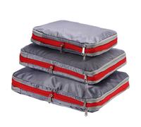 Sacs de Rangement à Compression - Lot de 3 Sacs en Tissu Oxford avec Double Fermeture éclair, Sacs de Rangement de Grande capacité | Machine sous Vide étanche pour Ranger Les vêtements