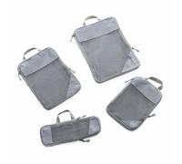 InnovaGoods Sacs de Rangement à Compression pour Valises Compakube 4 Pièces, Gris