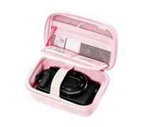 Sacs de rangement CCD pour appareils photo Canon G7X avec poche en maille - Étui de transport double couche portable pour appareil photo - Compatible avec Sony ZV-1F/Fuji X100VI/Ricoh GR (tissu rose)
