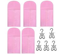 Sacs de rangement de perruques, Sacs de rangement pour perruques | 5 pièces sacs de rangement porte-extensions pour perruques organizer,Crochet de perruque portable, étui de voyage pour perruque en t