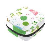 Sacs de rangement de serviettes hygiéniques pour femme, grande capacité, aquarelle, grenouille verte, rose, parapluie, note de musique, escargot, période menstruelle, sac à main