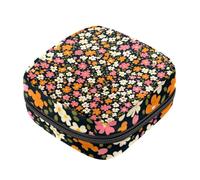 Sacs de rangement de serviettes hygiéniques pour femme, grande capacité, sac à serviettes menstruelles, motif floral sans couture, sac à main pour tampons