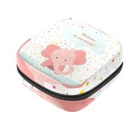 Sacs de rangement de serviettes hygiéniques pour femme, grande capacité, sac pour serviettes menstruelles, Welcome to My Party Cute Elephant Période menstruelle, sac à main pour tampons