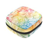 Sacs de rangement de serviettes hygiéniques pour femme, grande capacité, tourbillons colorés énigmatiques, sacs pour la période menstruelle, porte-monnaie