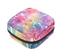 Sacs de rangement de serviettes hygiéniques pour femme, grande capacité, tourbillons violets énigmatiques, sacs pour période menstruelle, sac à main pour tampons