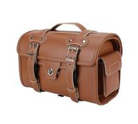 Sacs De Rangement D'outils Cuir Moto pour Suzuki V-Strom 650 Burgman 400 Sac Voyage Étanche Bagage Arrière Sacoche Extensible Cadre Moto(Marron 1)