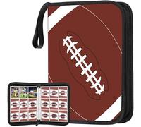 Sacs de rangement en lin pour cartes de rugby - Design simple - Fermeture éclair - Sac pour cartes de jeu - Cadeau (offee, taille unique)