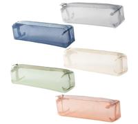 Sacs De Rangement En Maille 5 Pièces, Sacs En Maille Transparents, Sacs De Rangement De Grande Capacité, Sacs De Rangement Portables, Sacs De Papeterie, Sacs À Cosmétiques