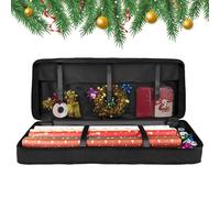 Sacs de rangement en papier enroulé - Organisateur d'emballage cadeau de grande capacité - Conteneurs de rangement portables - Sacs noirs pour enrouler du papier, des rubans et des rubans, solution