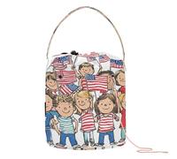 Sacs de rangement portables pour enfants en agitant les petits drapeaux pour crochet, accessoires de crochet
