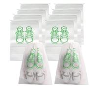 Sacs de rangement pour chaussures non tissés, sacs à poussière, sac à chaussures de voyage, sac de rangement de chaussures, organiseurs de pochette d'emballage, blanc, M-10PCS