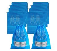 Sacs de rangement pour chaussures non tissés, sacs à poussière, sac à chaussures de voyage, sac de rangement de chaussures, organiseurs de pochette d'emballage, bleu, M-10PCS