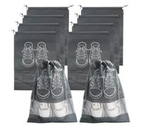 Sacs de rangement pour chaussures non tissés, sacs à poussière, sac à chaussures de voyage, sac de rangement de chaussures, organiseurs de pochette d'emballage, gris, M-10PCS