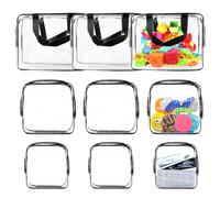 Sacs de Rangement pour Jouets, 9PCS Trousses de Toilette, Trousse Transparente, PVC Étanche Trousse de Maquillage, Trousse de Toilette Voyage, Sac Cosmétiques, Sac de Rangment pour Voyage Avion