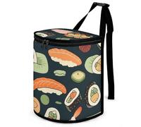 Sacs de rangement pour ordures, sacs de rangement pour ordures de voiture, sacs de rangement pour ordures portables, Motif sushi, Sushi Food Pattern, Moderne